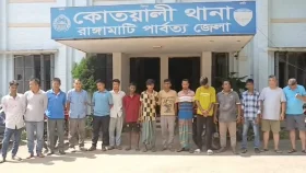 রাঙামাটিতে পুলিশের অভিযানে গ্রেপ্তার ২১