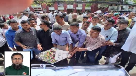 বরিশালের সাংবাদিক মিরাজের দাফন সম্পন্ন
