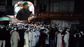 হাসনাতের বক্তব্যের প্রতিবাদে ব্রাহ্মণবাড়িয়ায় বিক্ষোভ
