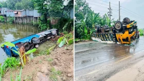 ফরিদপুরে বাস-ট্রাকের সংঘর্ষে আহত ১৫