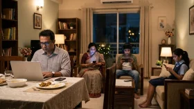 ঘরে সবাই আছে, তবু কথা নেই