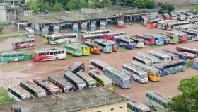 রাজশাহী-নাটোর রুটে বাস চলাচল বন্ধ