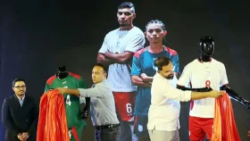 পুরুষ ও নারী ফুটবল দলের নতুন জার্সি উন্মোচন