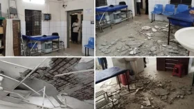 ফুলবাড়ী স্বাস্থ্য কমপ্লেক্সের জরুরি বিভাগের ছাদ ধসে আহত ৪