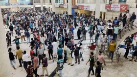 আম্মারের নেতৃত্বে রাজশাহী রেলস্টেশনে তাণ্ডব