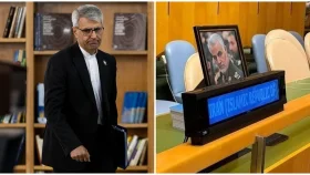জাতিসংঘে জেনারেল কাসেম সোলাইমানির স্মৃতি তুলে ধরলেন বাঘাই