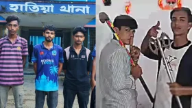 দেশীয় অস্ত্র প্রদর্শন করে টিকটক ভিডিও তৈরি, গ্রেপ্তার ৩