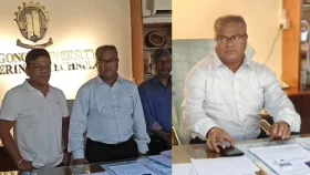 চুয়েটের প্রশাসনিক ভবনের তালা ভেঙে প্রবেশ করলেন নতুন উপাচার্য