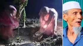 কবর খুঁড়তে কেউ আসেননি, মুক্তিযোদ্ধা মানিক পশারীকে দাফন করলেন মেয়ে ও বোনেরা