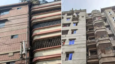  ভূমিকম্পে হেলে গেছে ভবন 