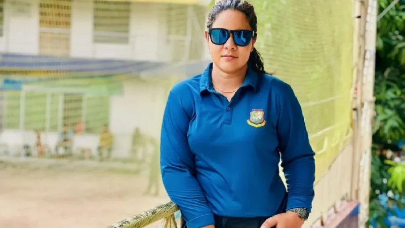 এশিয়া কাপে বাংলাদেশের প্রথম নারী আম্পায়ার জেসি
